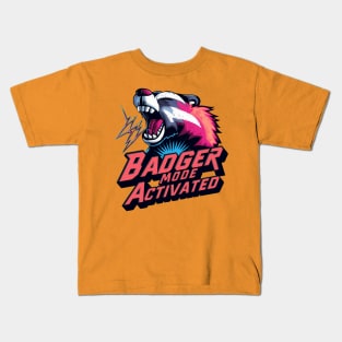 Badger Mode Activated Kids T-Shirt